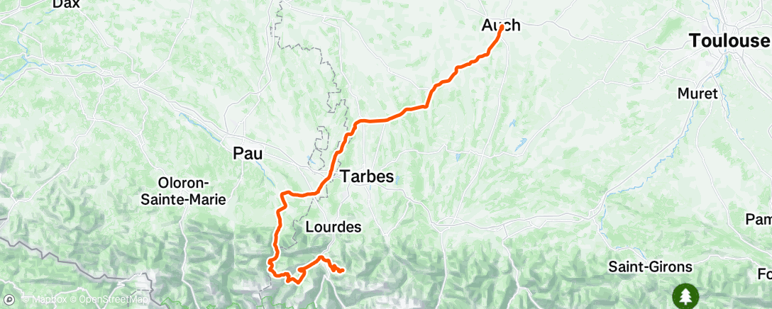 Map of the activity, TDF STAGE 12