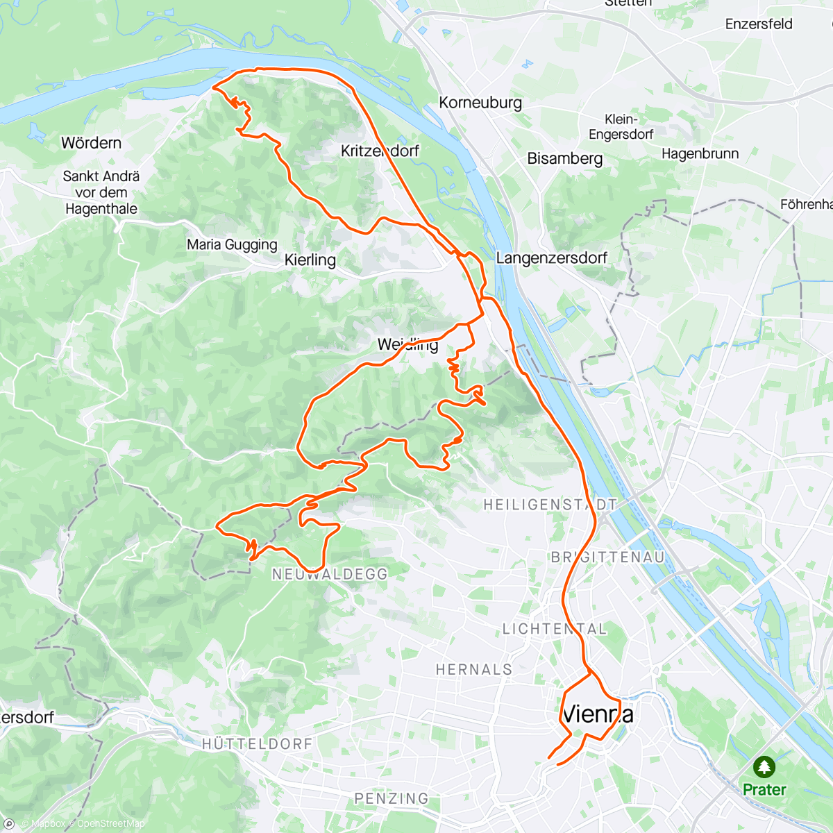 Map of the activity, 1 fox, 2 herons, 3 hills