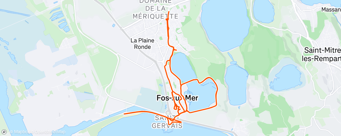 Map of the activity, Vélo l'après-midi