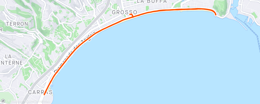 Map of the activity, Morning Walk Vamos a la playa🌞🌞🌞