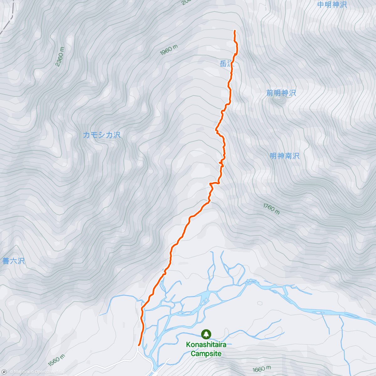 Map of the activity, Fra lidt af nedstigningen efter en siick hike til Dakesawa Hut 🤩