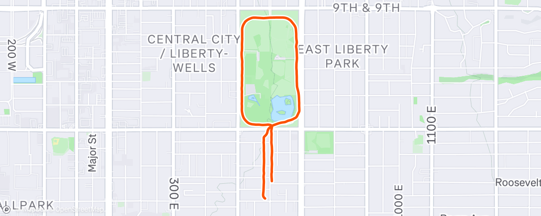 Map of the activity, Morning Run