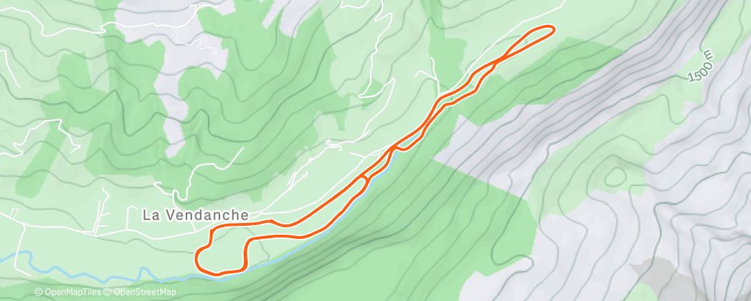 Map of the activity, Ski nordique dans l'après-midi