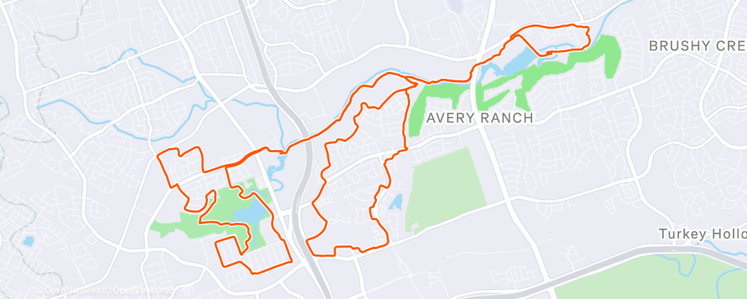 Map of the activity, Lunch Ride