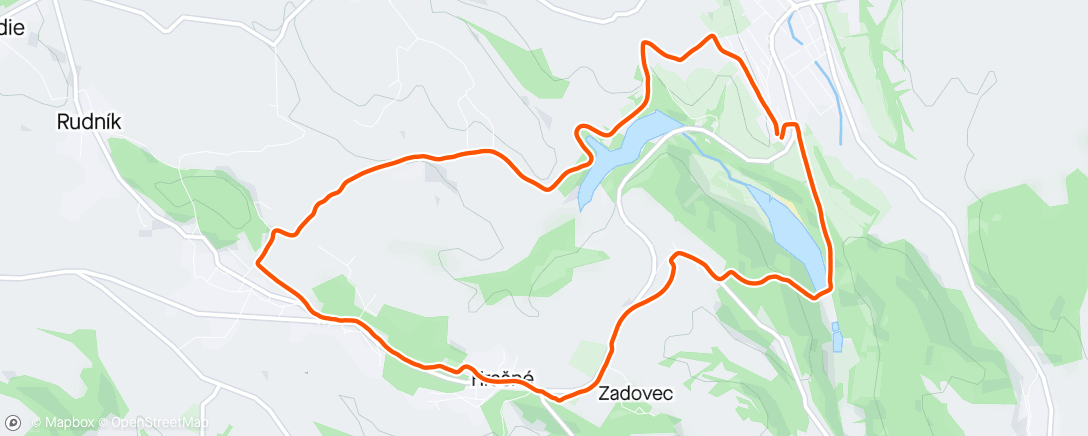 Map of the activity, Afternoon Run