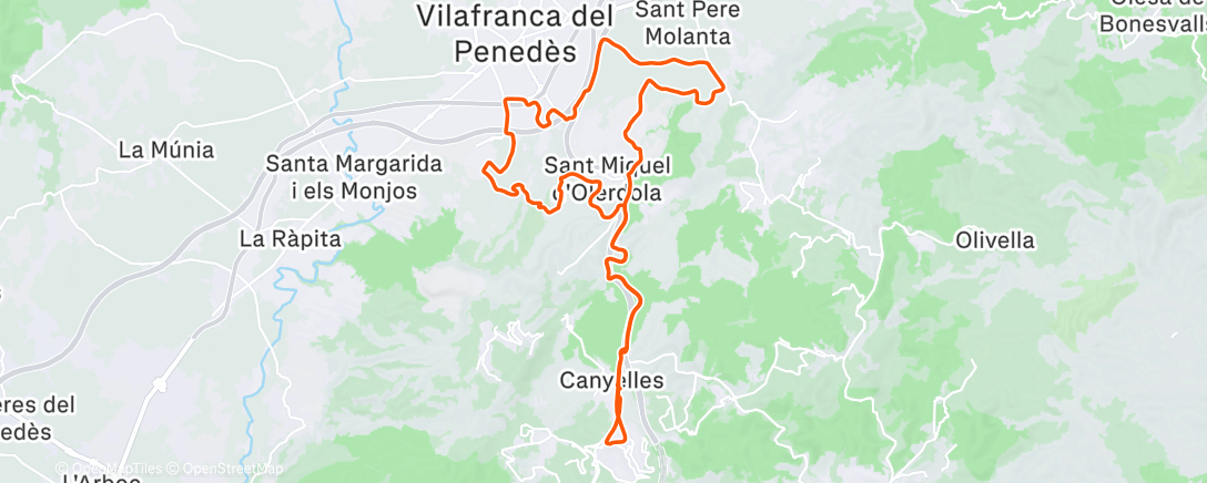 Карта физической активности (Bicicleta de gravilla matutina)