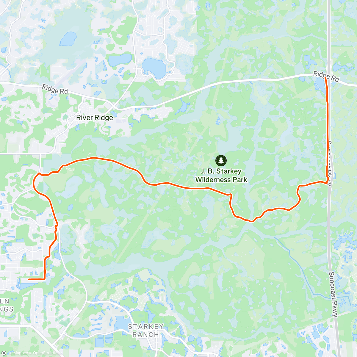 Map of the activity, Afternoon Ride