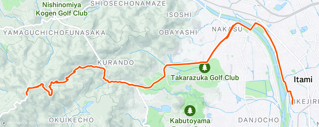 Map of the activity, 喘息の具合を確かめに六甲⛰️