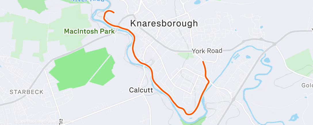 Map of the activity, Morning Run