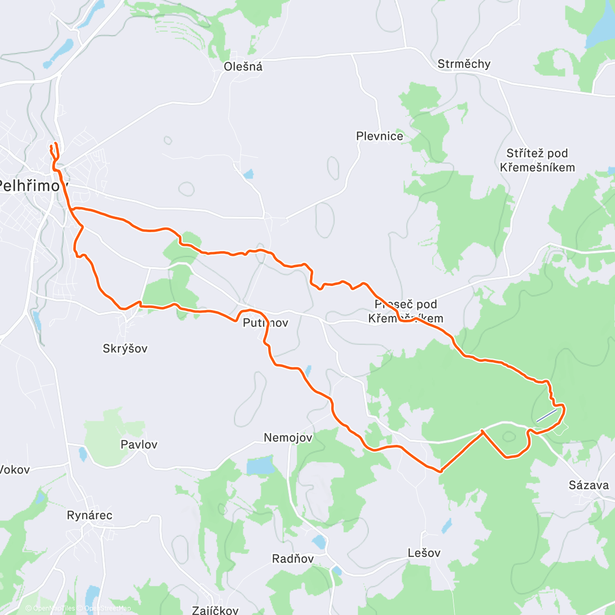 Map of the activity, Grupáč na Křemáč