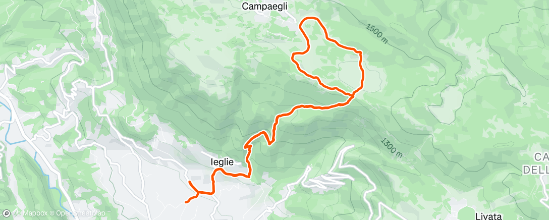 Map of the activity, Sessione di e-mountain biking pomeridiana