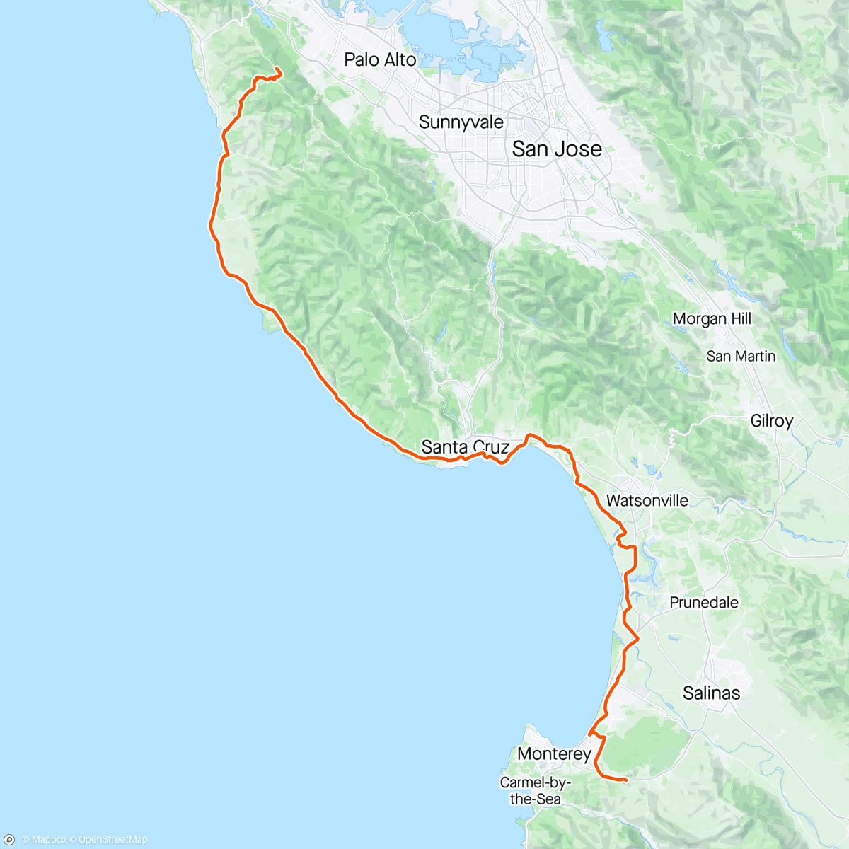 Map of the activity, loaded touring ultracommute to sea otter stage 1. Then had fun coaching and spectating at the circuit race with stanford!