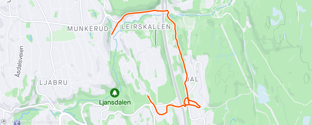 Map of the activity, Tirsdag morgen powerwalk