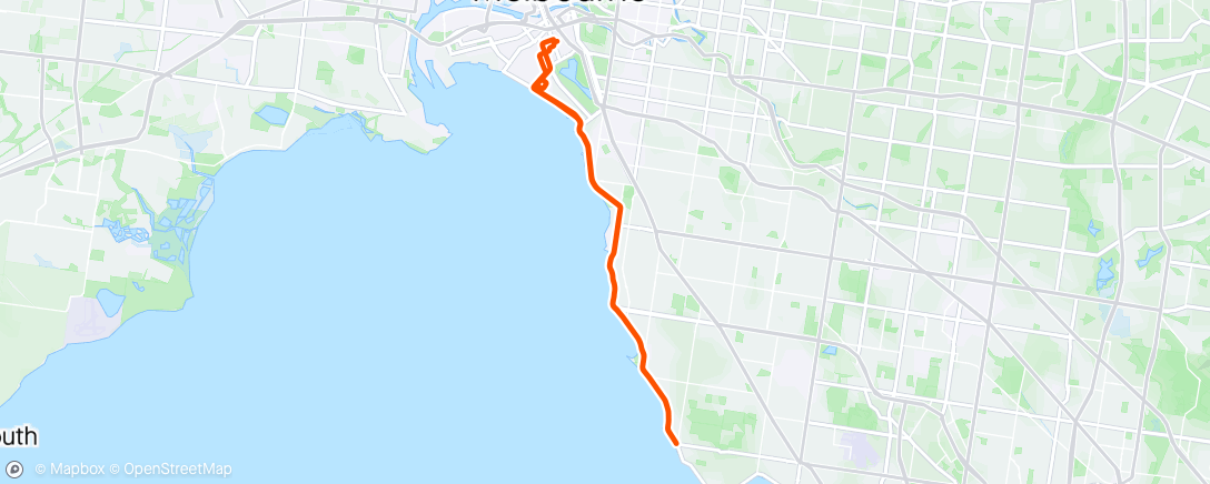 Map of the activity, CRMELB#31 Beach Road Cruise - the final ride!