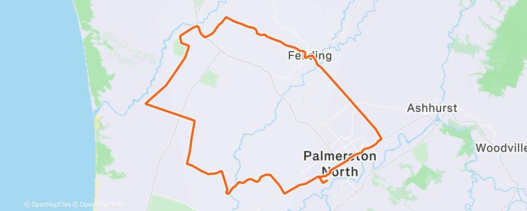 Map of the activity, Afternoon Ride