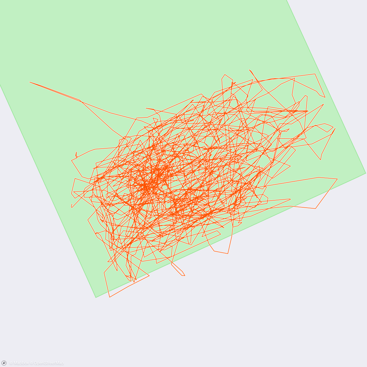 Map of the activity, Fútbol al anochecer