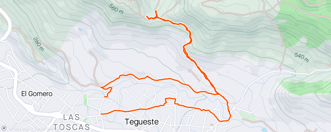 Map of the activity, Tegueste
