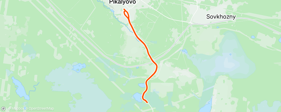 Map of the activity, Утренний забег
