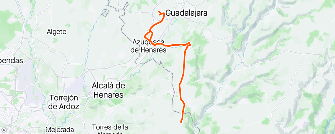 Mapa da atividade, A Pezuela