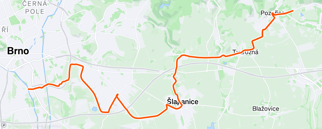 Map of the activity, Afternoon Ride