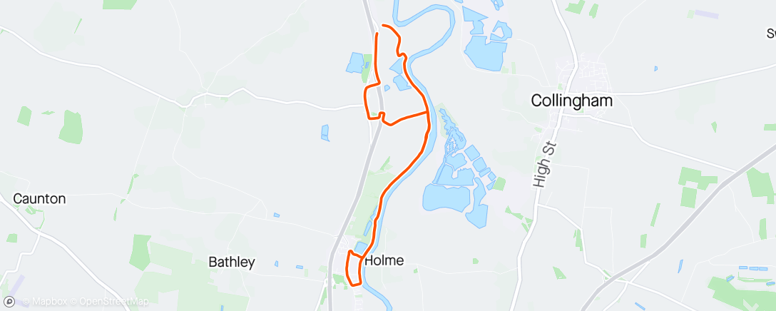 Map of the activity, 10k trail