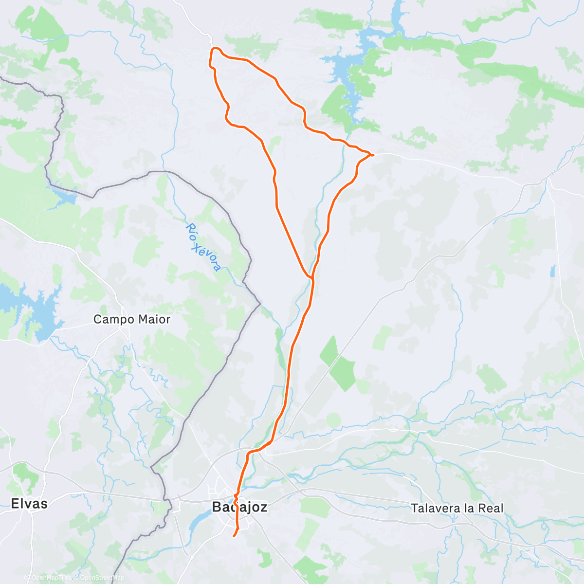 Map of the activity, Bicicleta por la mañana