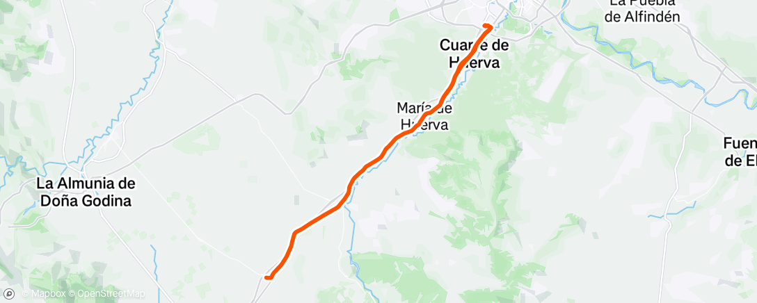 Map of the activity, Bicicleta por la tarde