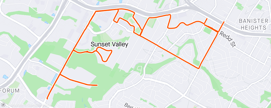 Map of the activity, Morning Run