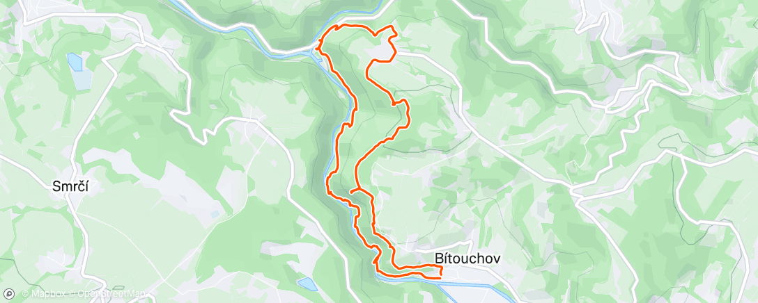 Map of the activity, Afternoon Walk