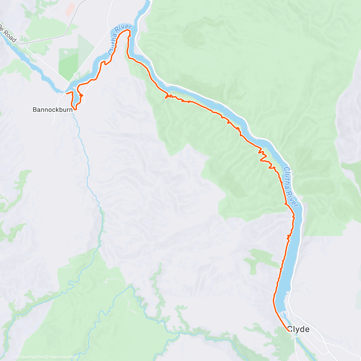 Map of the activity, ROUVY - Dunstan Cycle Trail Pt2 ~ New Zealand
