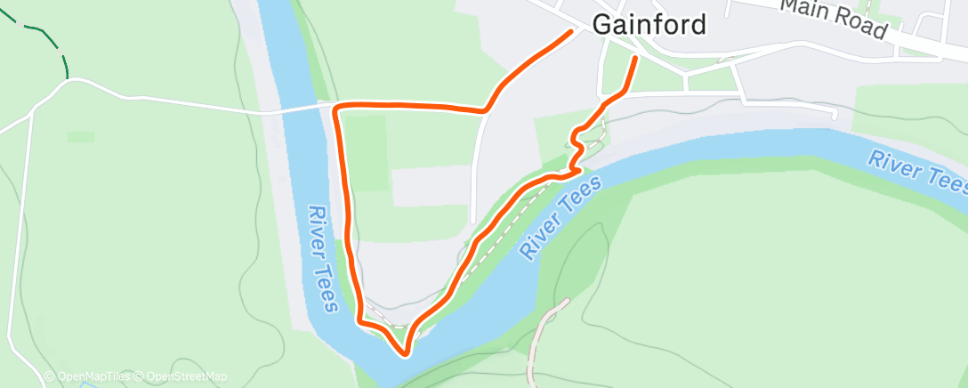 Map of the activity, Afternoon Walk