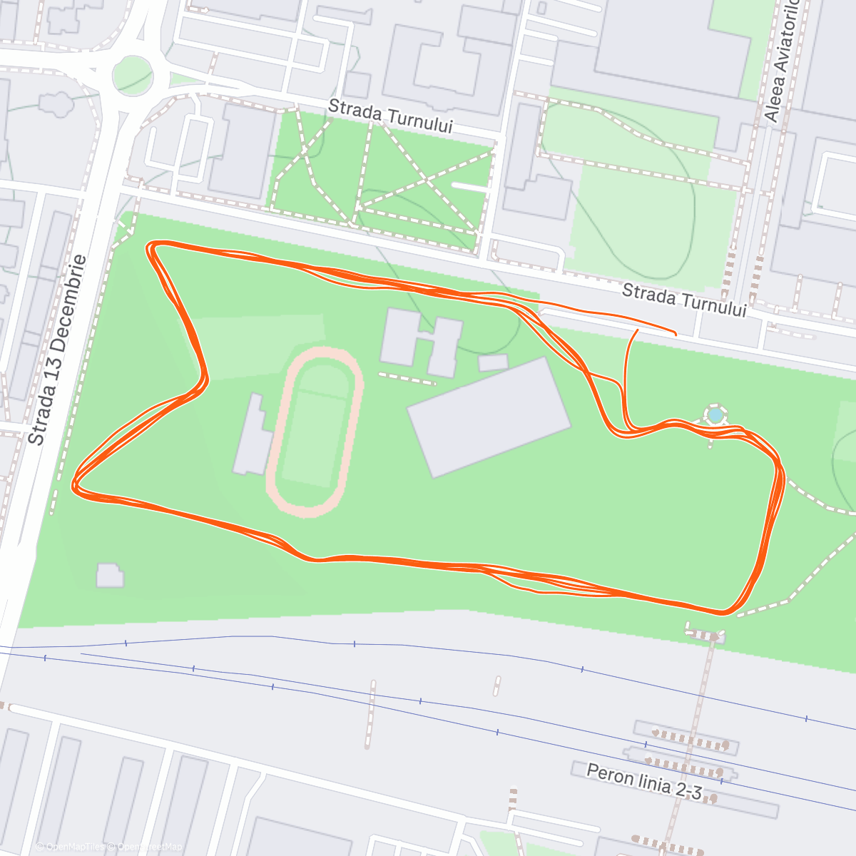 Карта физической активности (Evening snow Run)