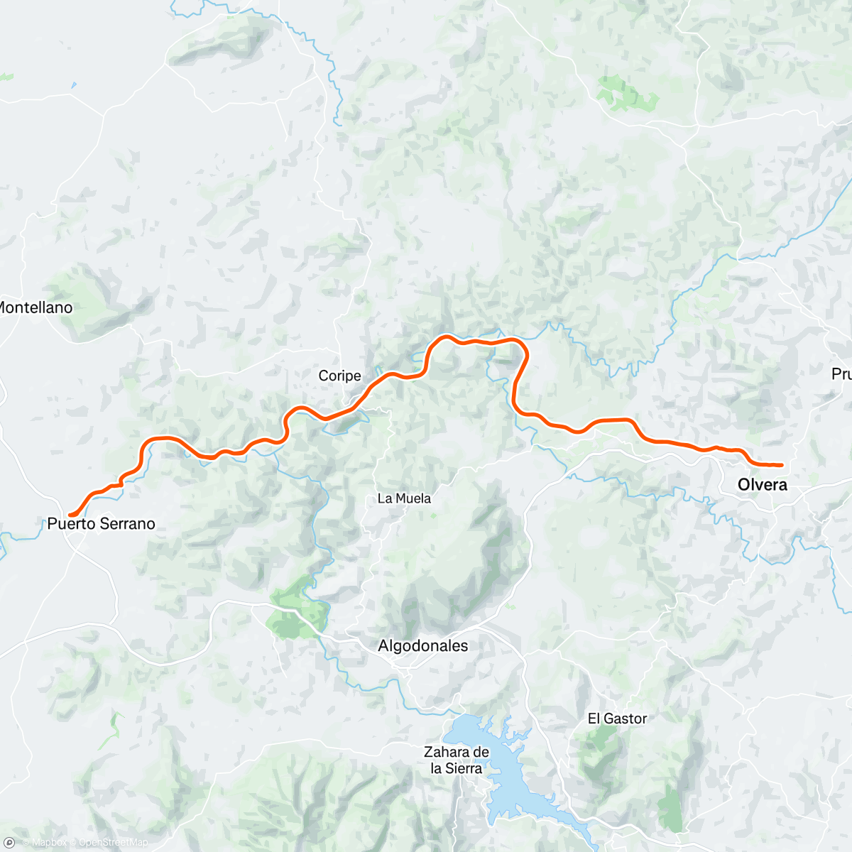 Map of the activity, Mountainbike-Fahrt zur Mittagszeit