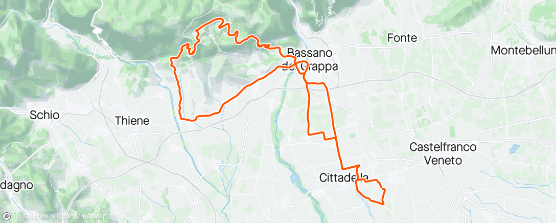 Map of the activity, Giro easy del venerdì 😀