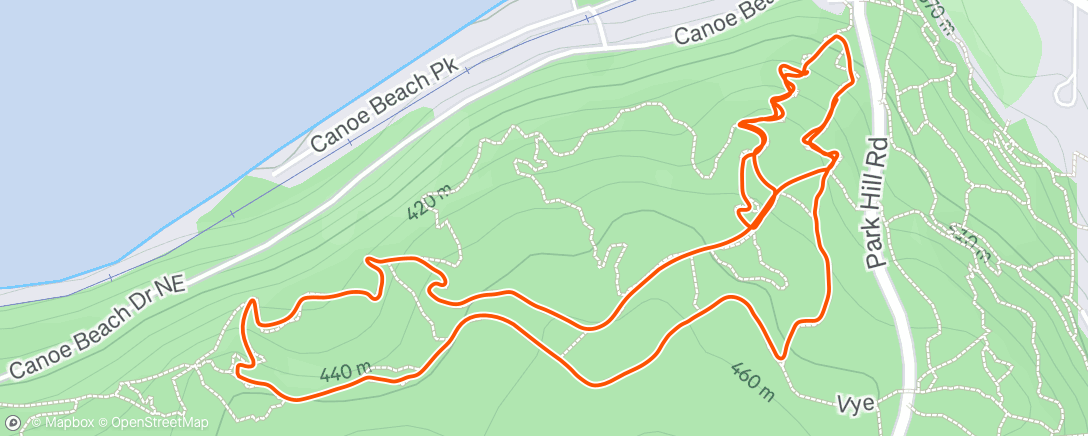 Map of the activity, Morning Mountain Bike Ride