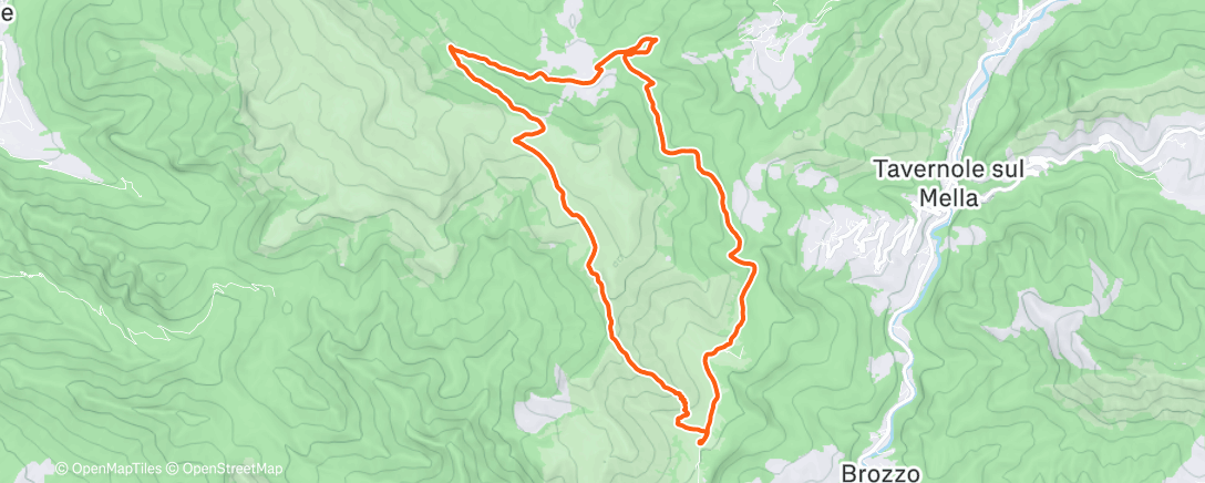 Карта физической активности (Sessione di trail running mattutina)