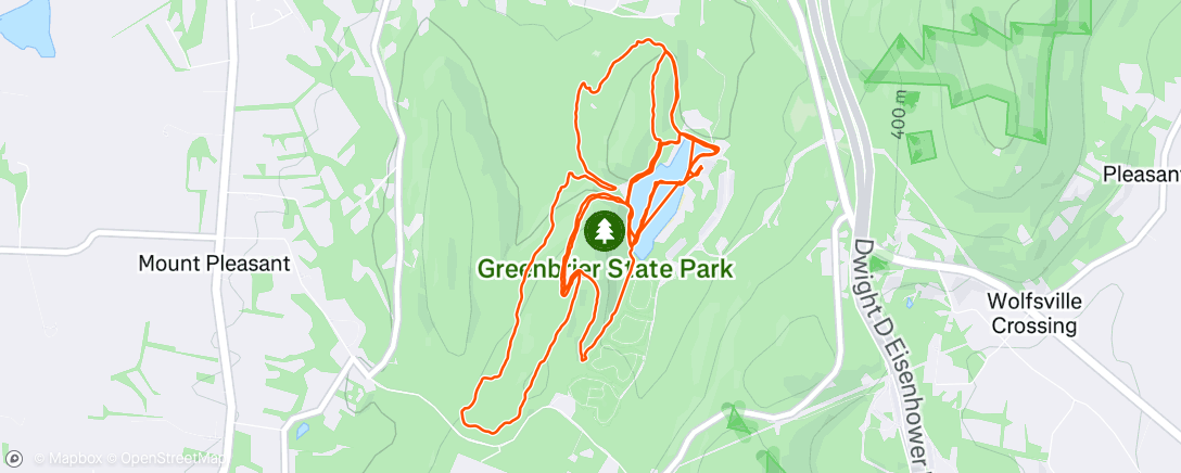 Map of the activity, SwimRun Maryland 2023