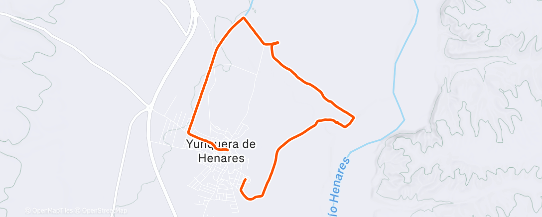 Map of the activity, Caminata navideña