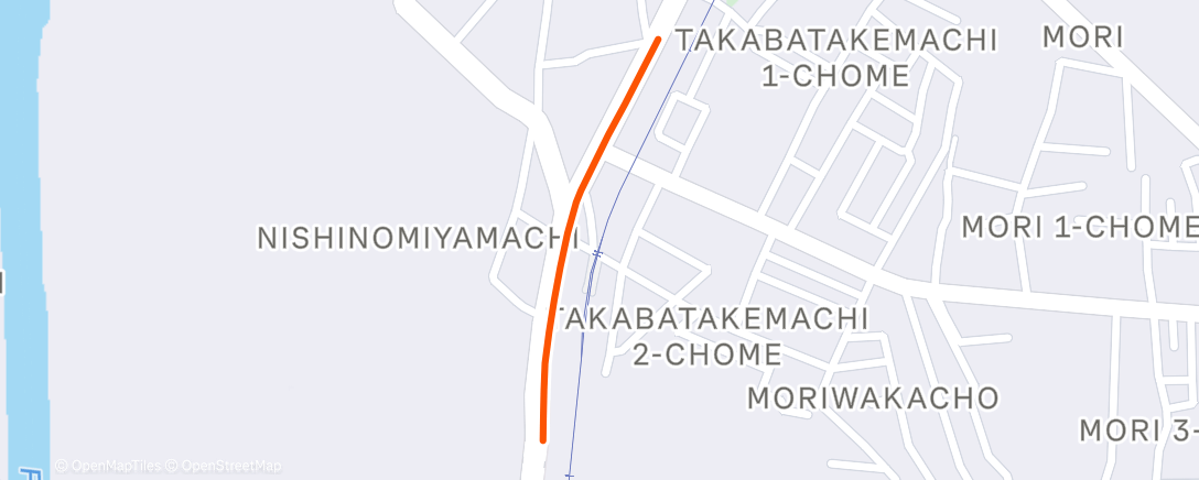 Map of the activity, 夕方のライド