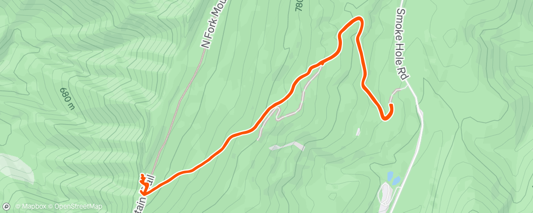 Map of the activity, Morning Hike