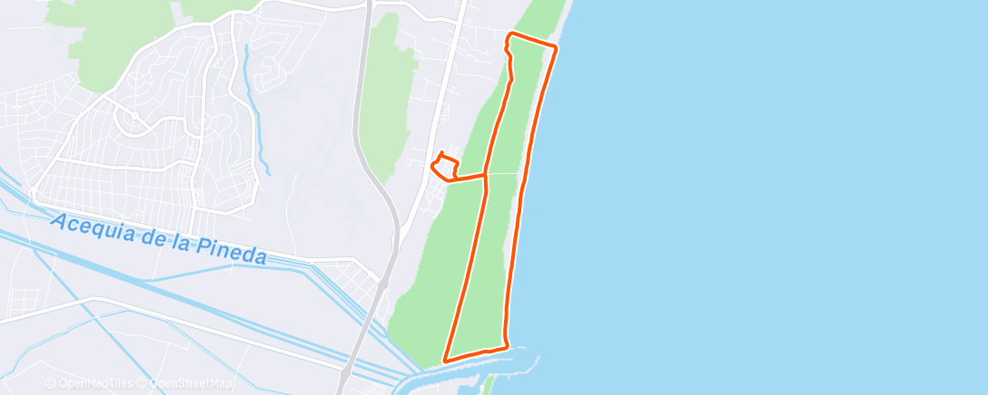 Map of the activity, TC Alicante #6 steady run // Dunas de Guardmar