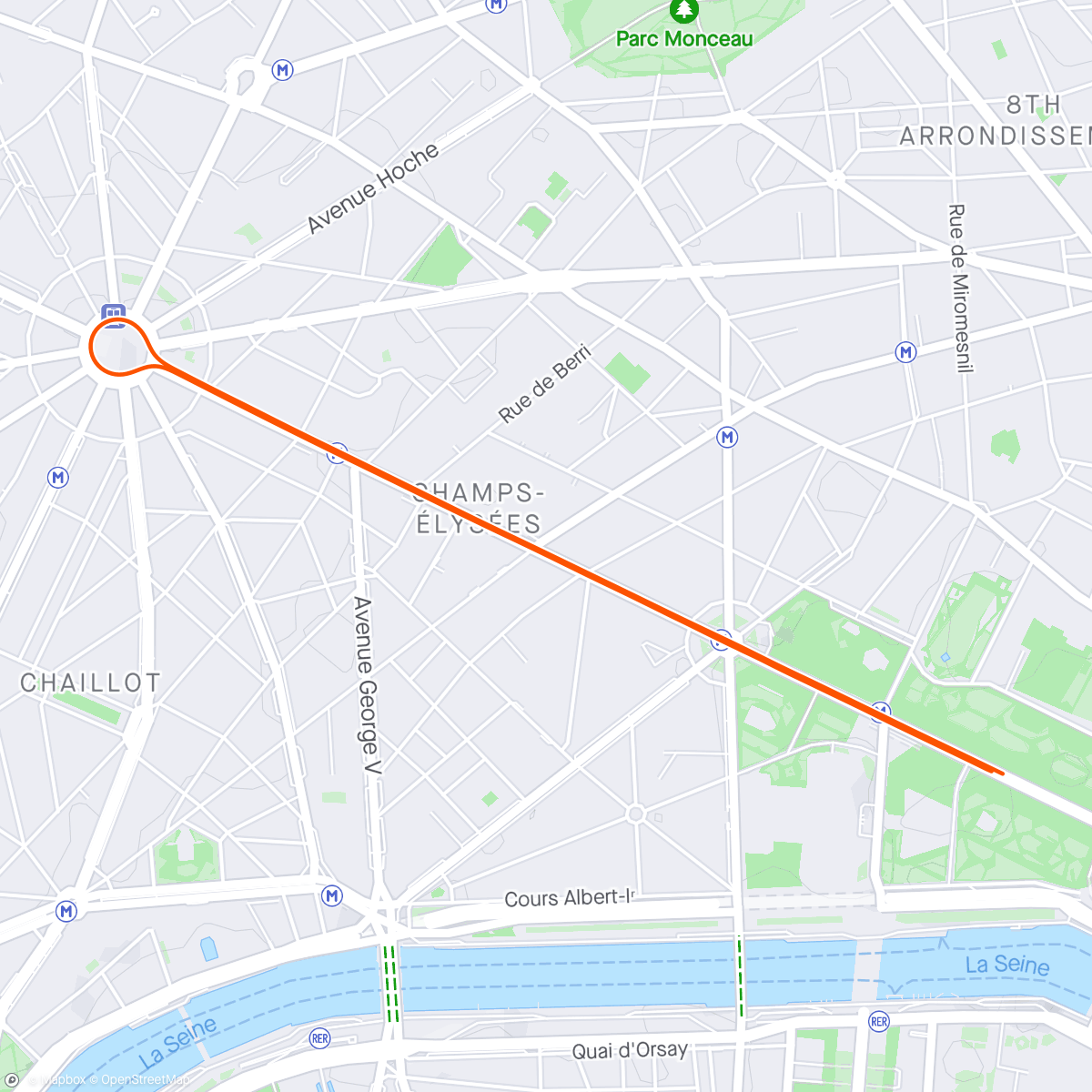 「Zwift - Lutece Express in Paris」活動的地圖