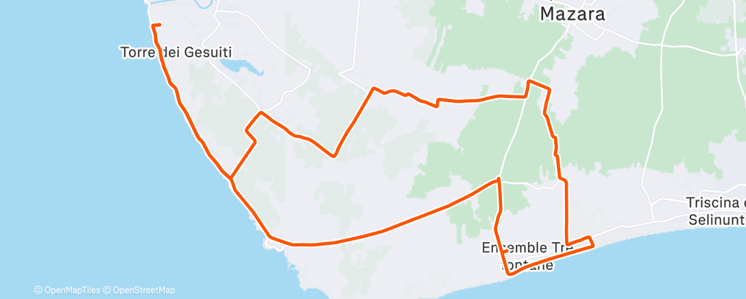 Map of the activity, Afternoon Ride