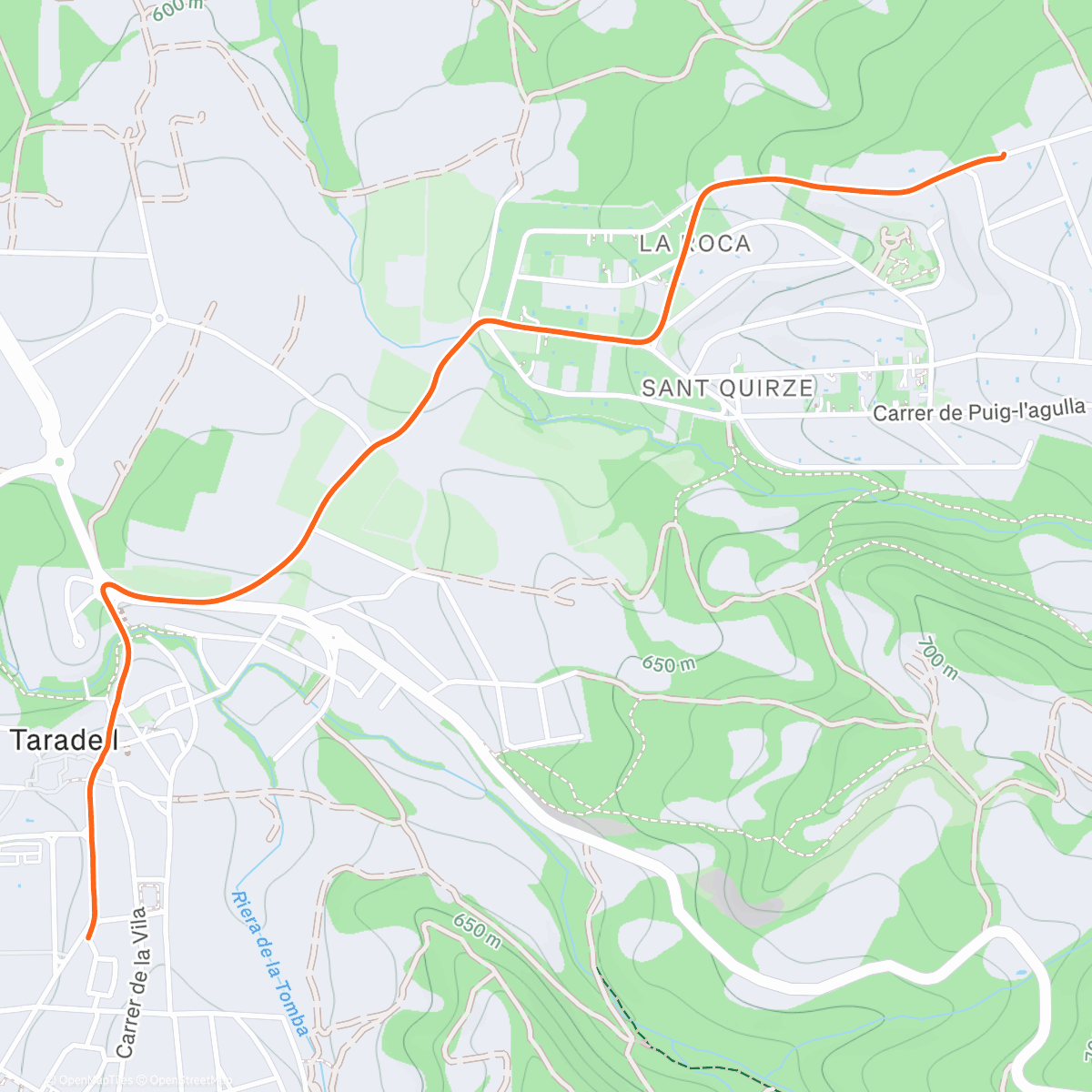Map of the activity, Night Ride back from the NYE Party