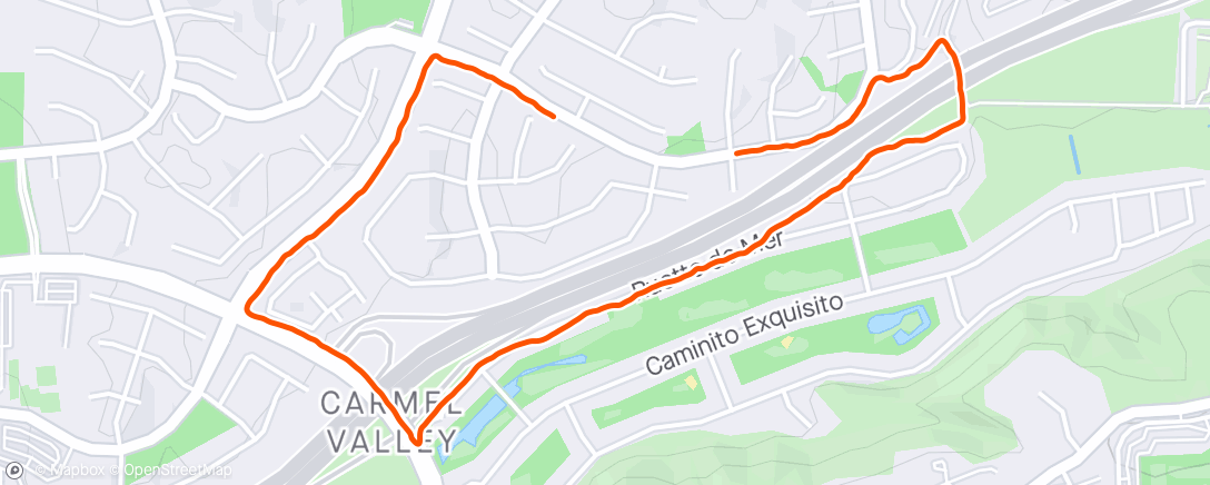 Map of the activity, Morning Run