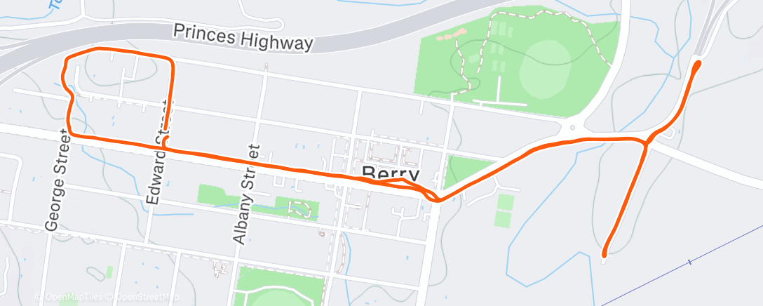 Map of the activity, Morning Run