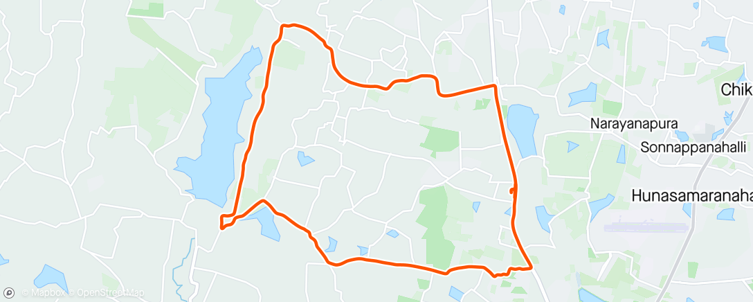 Map of the activity, Leisure ride