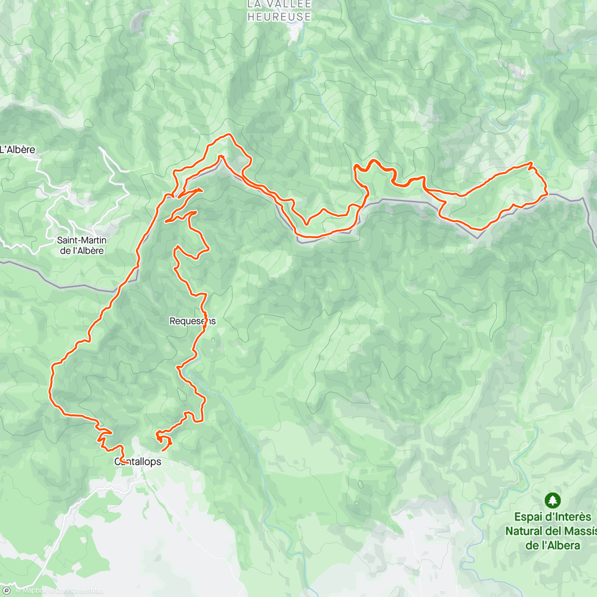 Map of the activity, Ruta per l’Albera - Camp a través, molt dura!