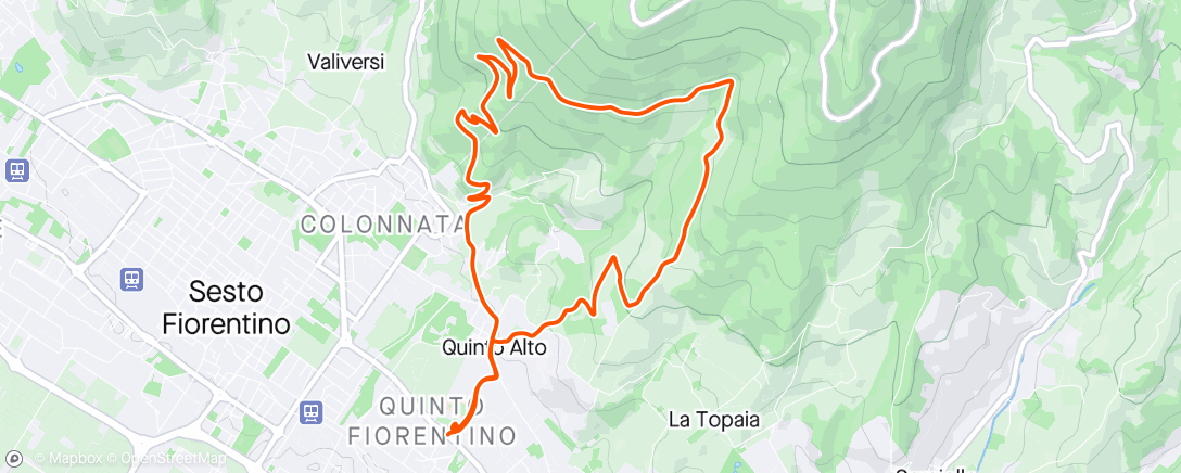 Map of the activity, Trail Pomeridiano Corto