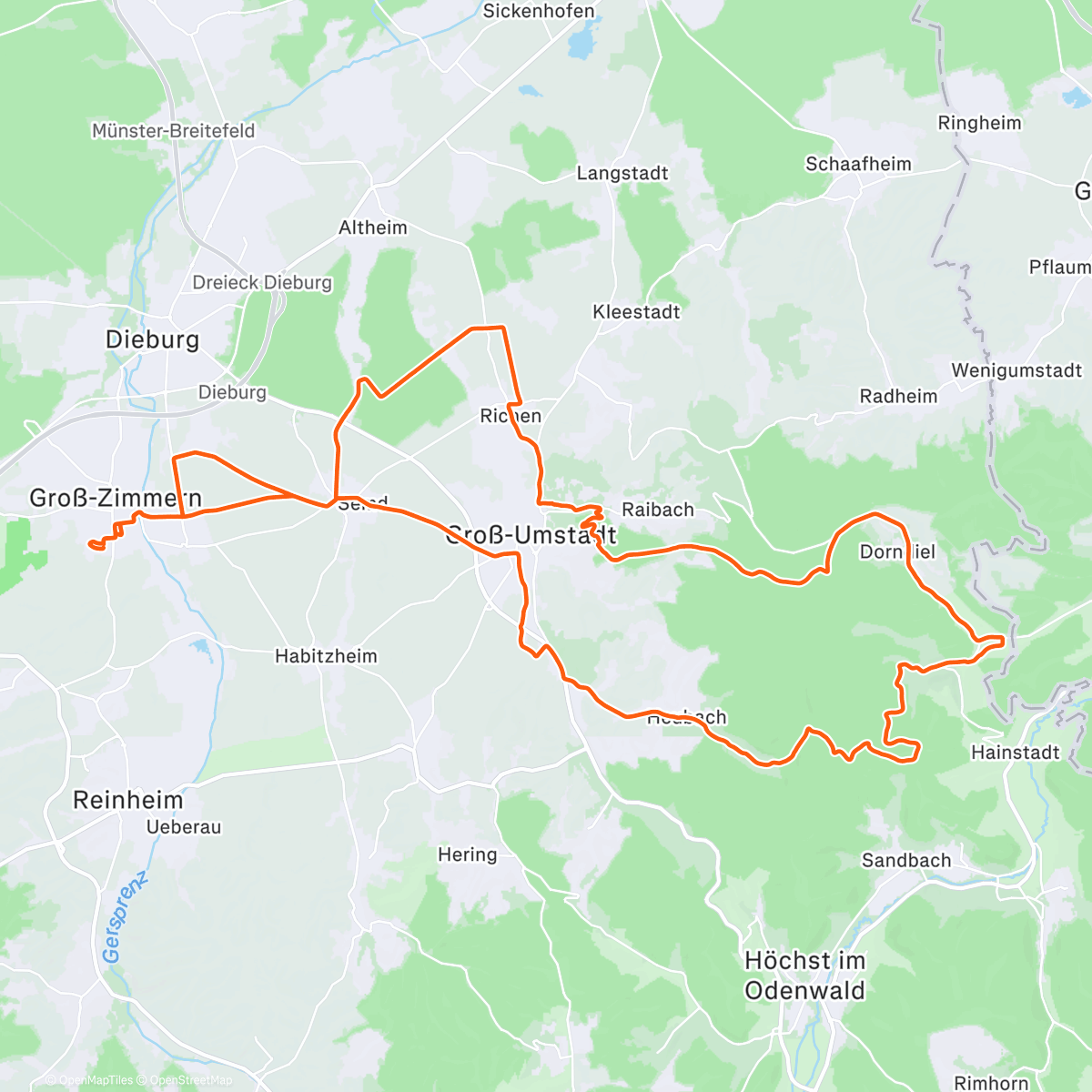 Map of the activity, Locker mit Flo um ‘n Berg